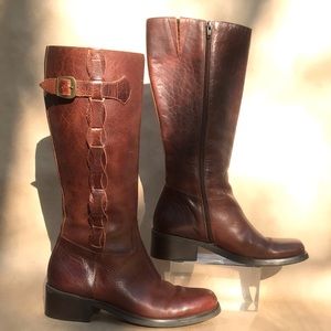 Leather boots, 8 M, Rich tobacco